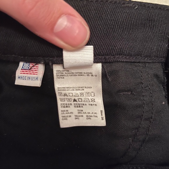 American Apparel - High Waisted Black Jean Shorts - Picture 6 of 8